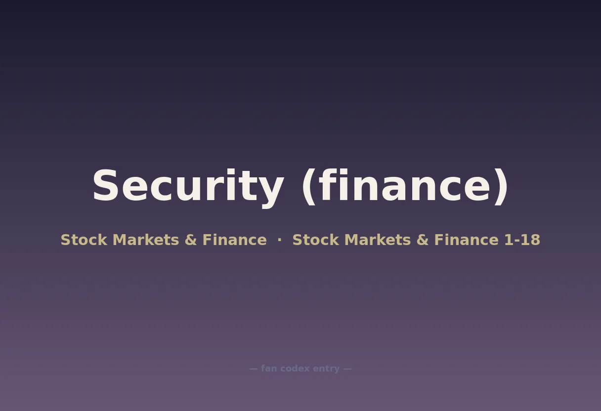 Security (finance)