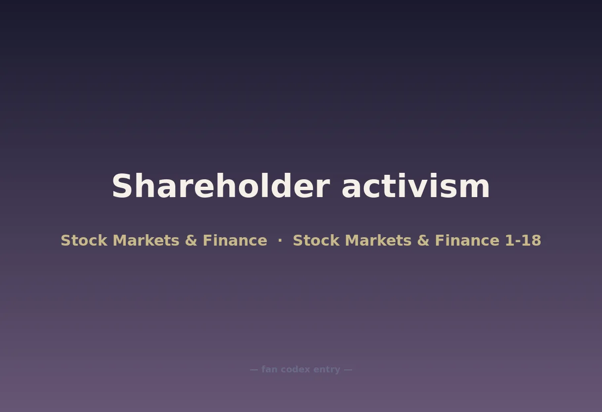 Shareholder activism