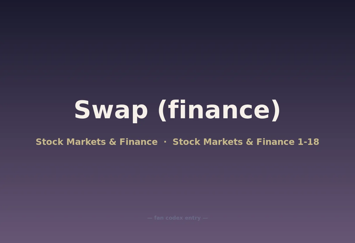 Swap (finance)